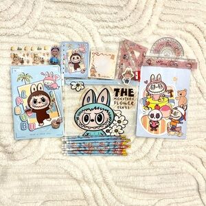 26-piece Labubu themed stationery set